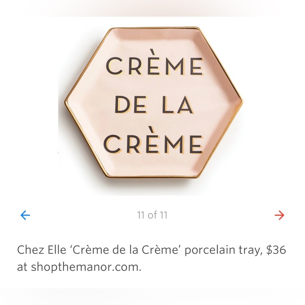 Plate Wall Idea! Crème de la Crème Trinket Dish/Plate